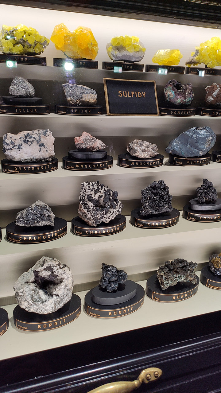 Kolekcja minerałów w Pradze